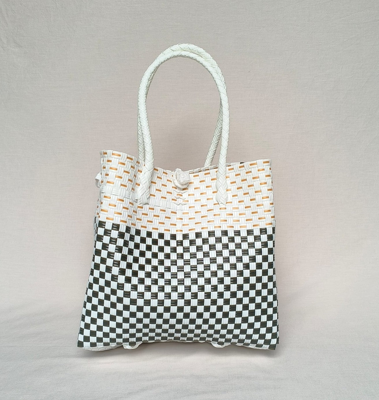Chequered Tote – Recycled Turtle Tote from Pastel Collection