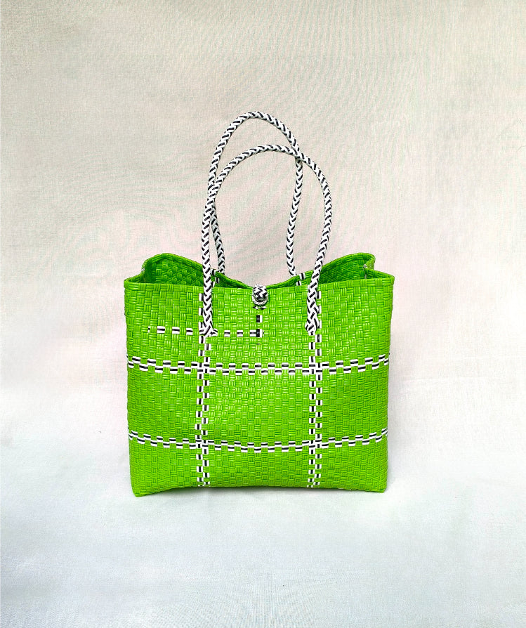 Tik Tak Lime Tote Bag — Recycled Bag from ZEST Collection