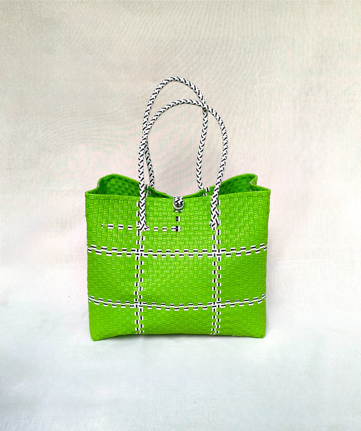 Tik Tak Lime Tote Bag — Recycled Bag from ZEST Collection