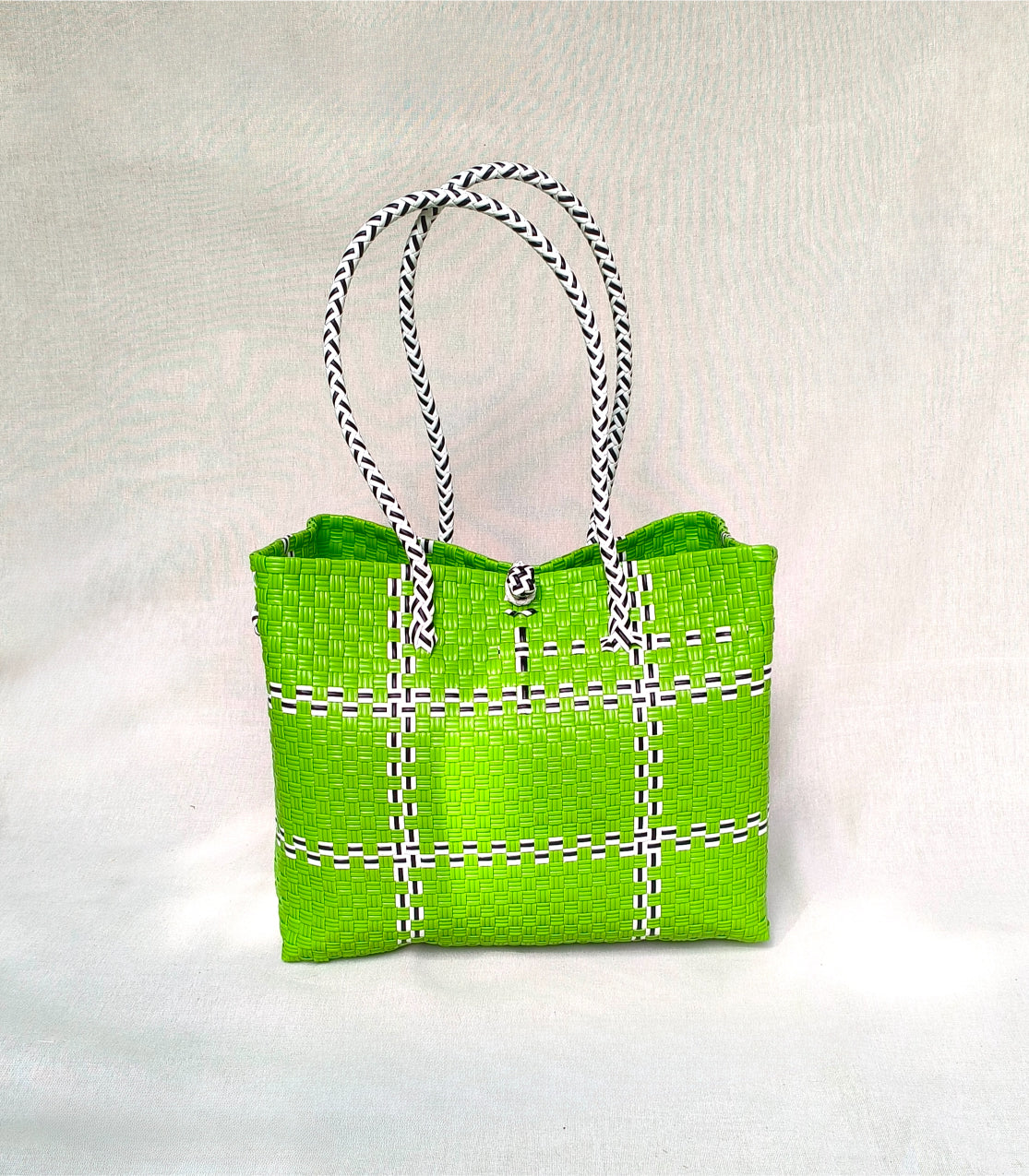 Tik Tak Lime Tote Bag — Recycled Bag from ZEST Collection