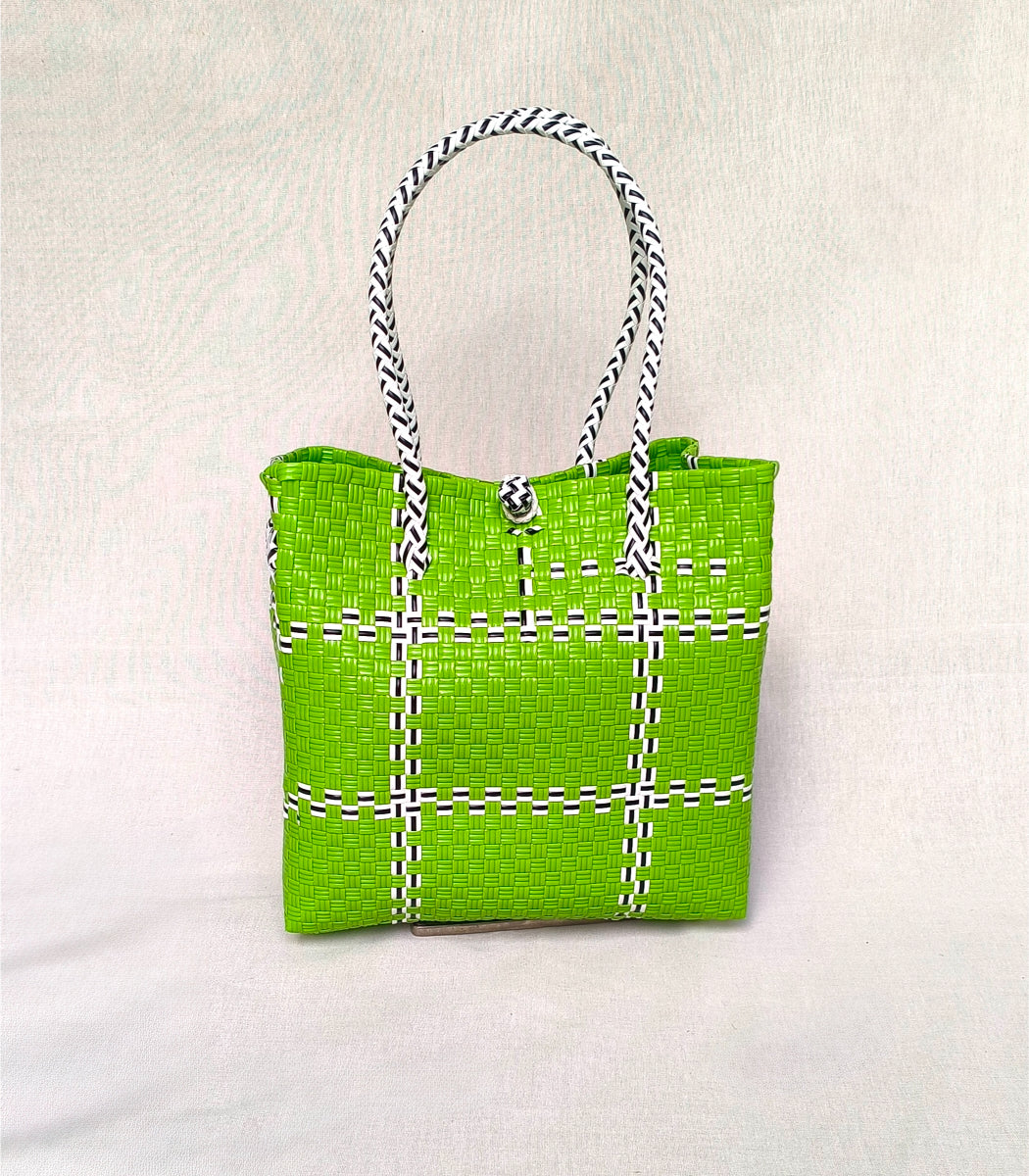 Tik Tak Lime Tote Bag — Recycled Bag from ZEST Collection