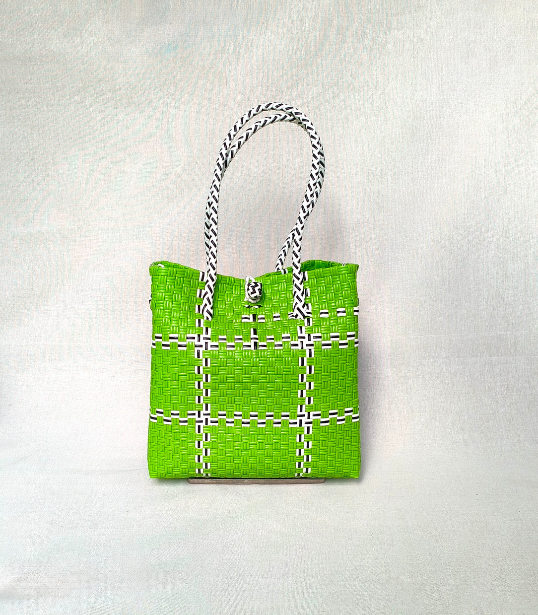 Tik Tak Lime Tote Bag — Recycled Bag from ZEST Collection