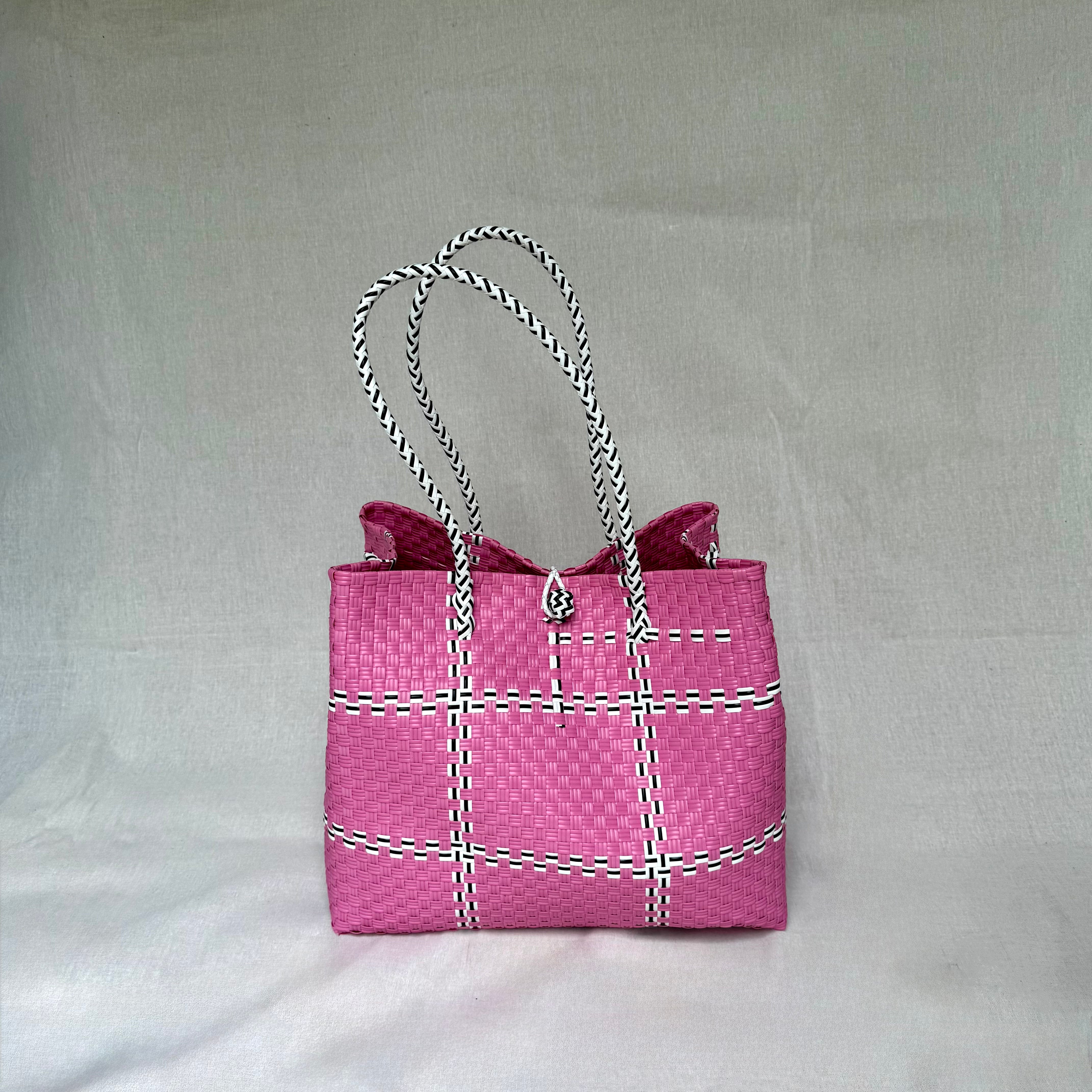 Pink Tik Tak Tote Bag - Recycled Bag