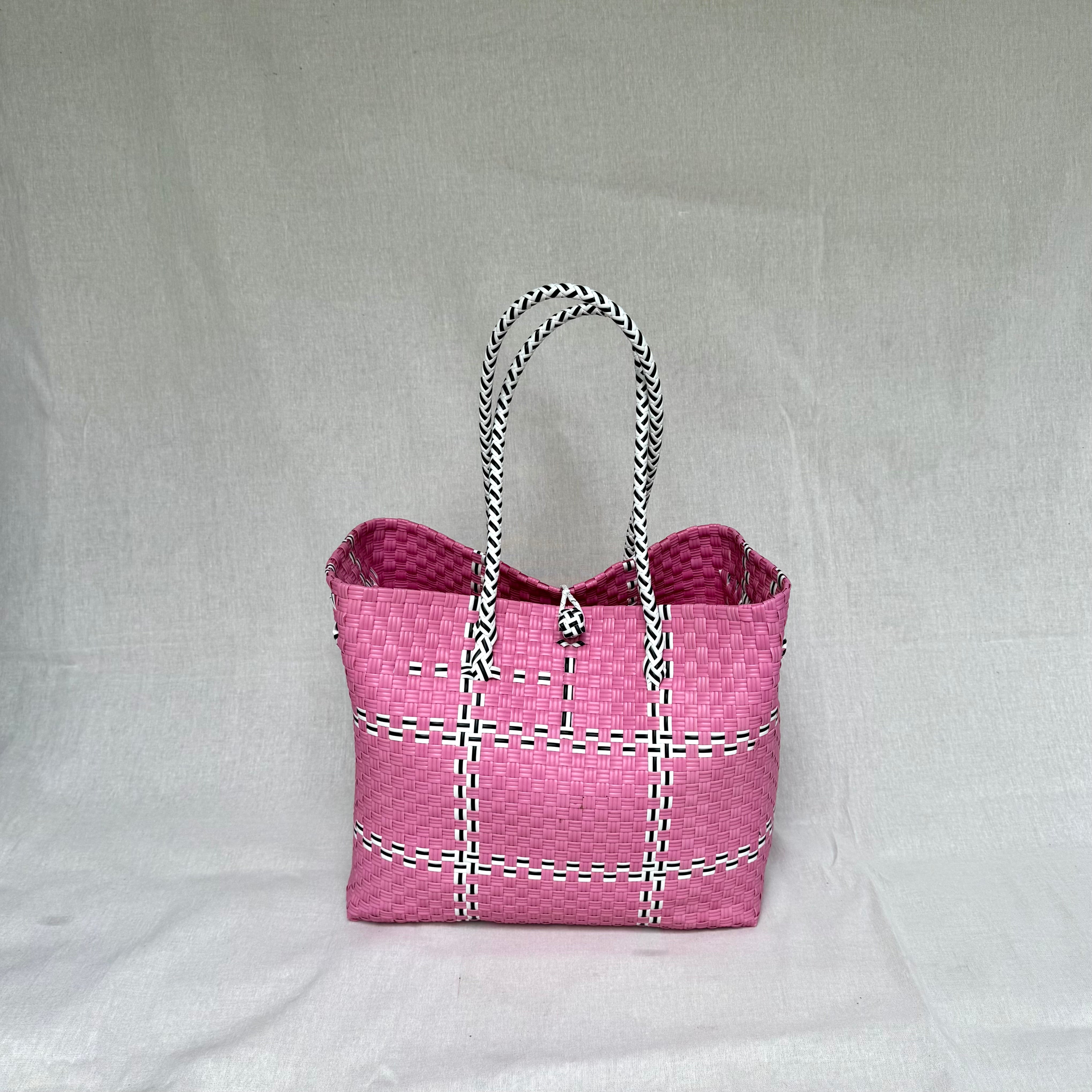 Pink Tik Tak Tote Bag - Recycled Bag