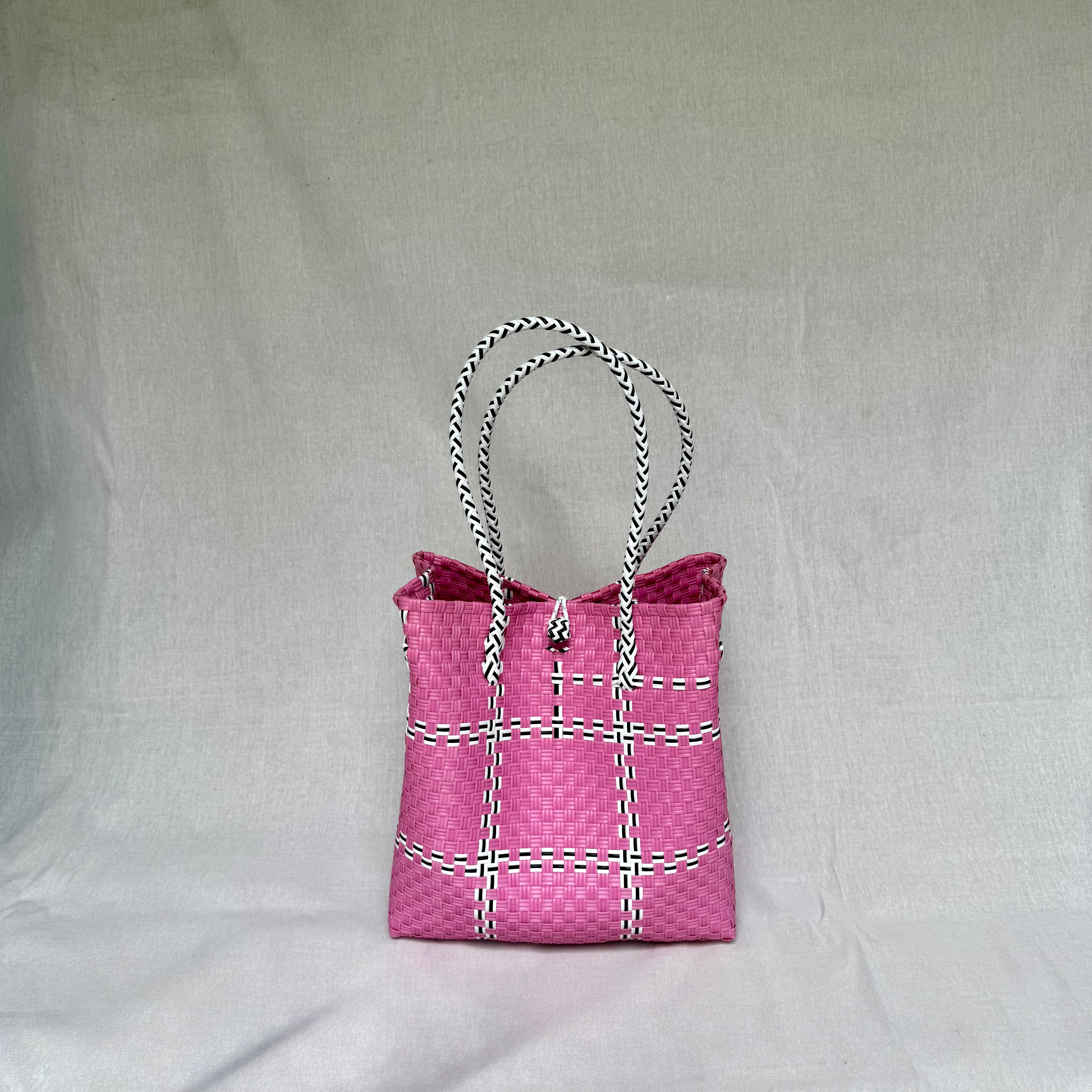 Pink Tik Tak Tote Bag - Recycled Bag