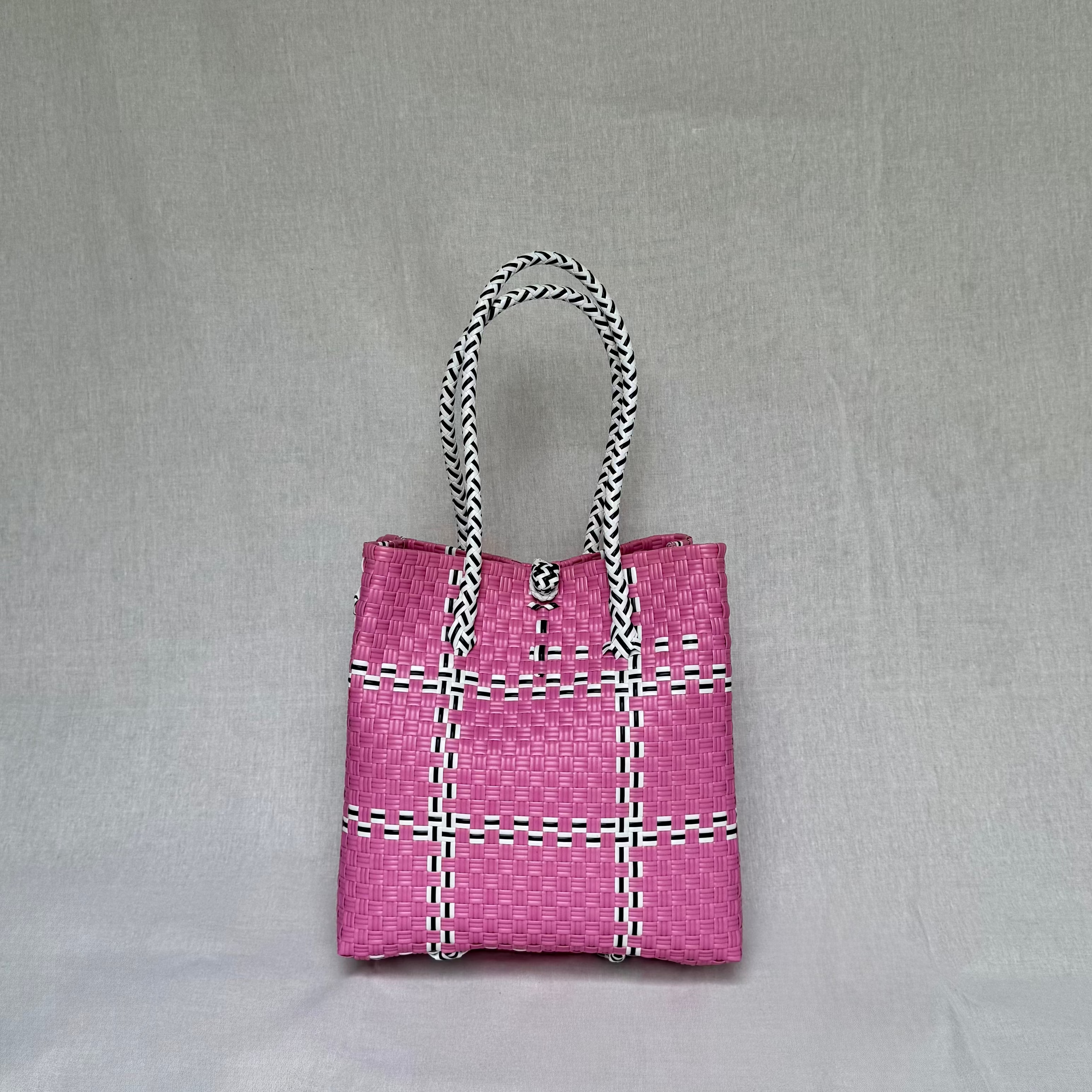 Pink Tik Tak Tote Bag - Recycled Bag