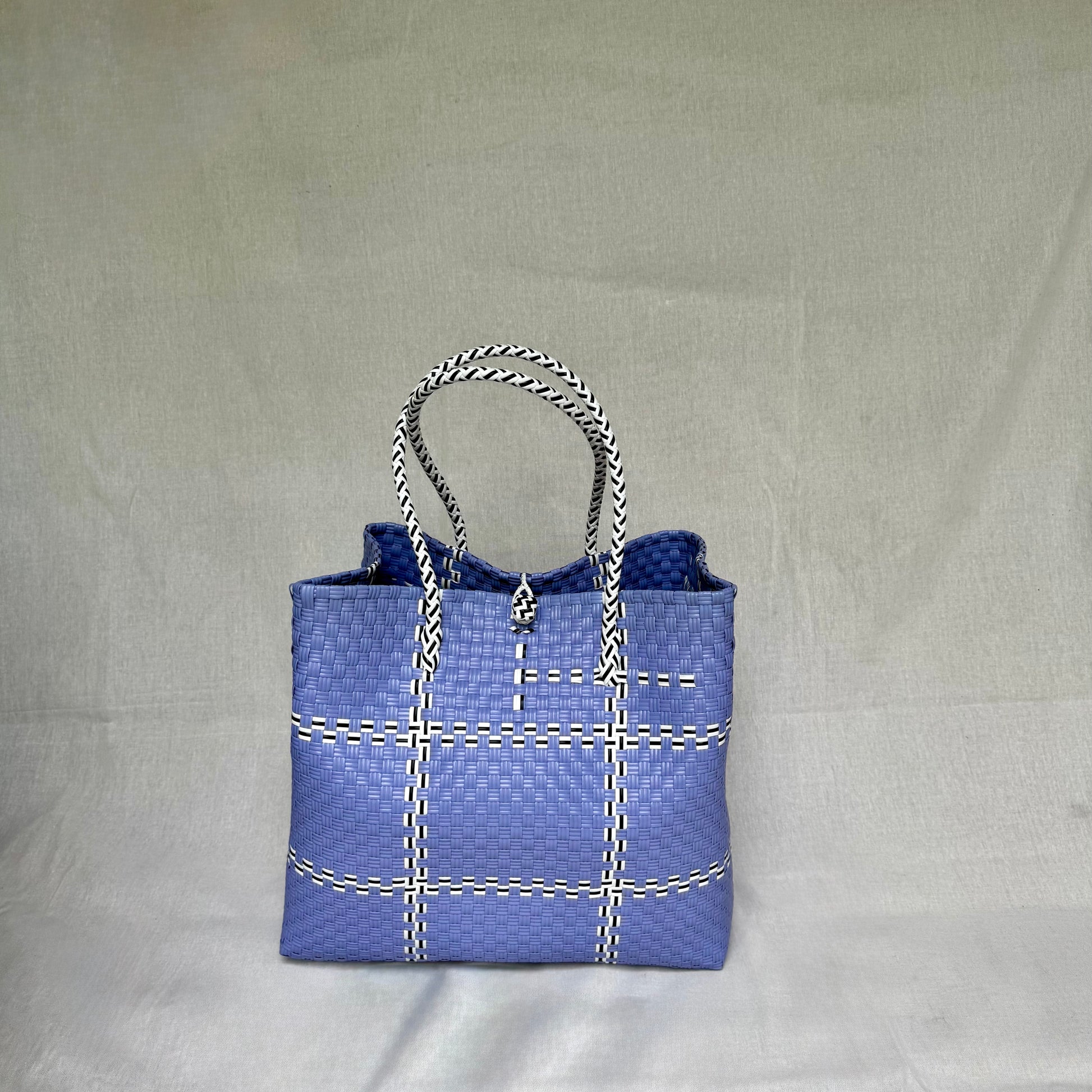 Lilac Tik Tak Tote Bag – Handwoven Recycled Bag