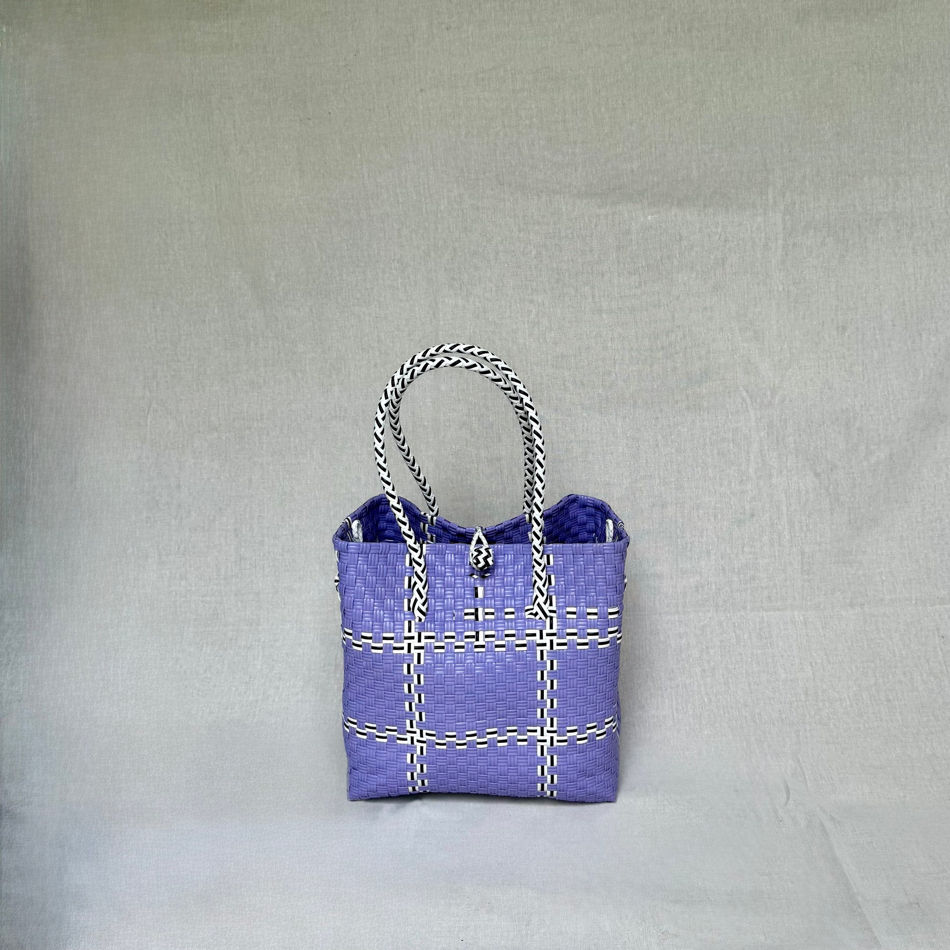 Lilac Tik Tak Tote Bag – Handwoven Recycled Bag
