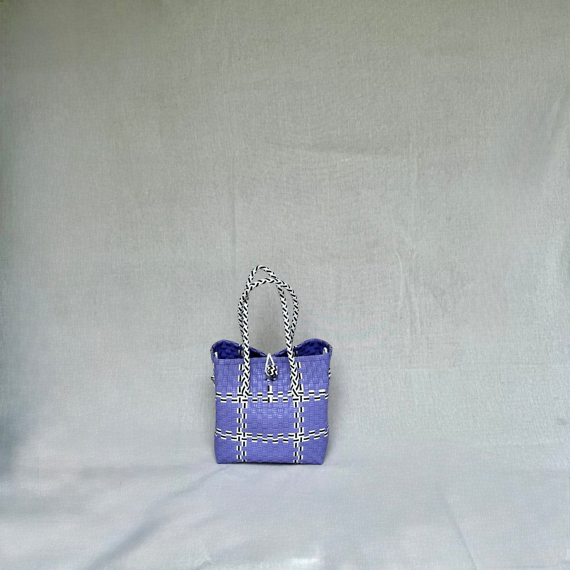Lilac Tik Tak Tote Bag – Handwoven Recycled Bag