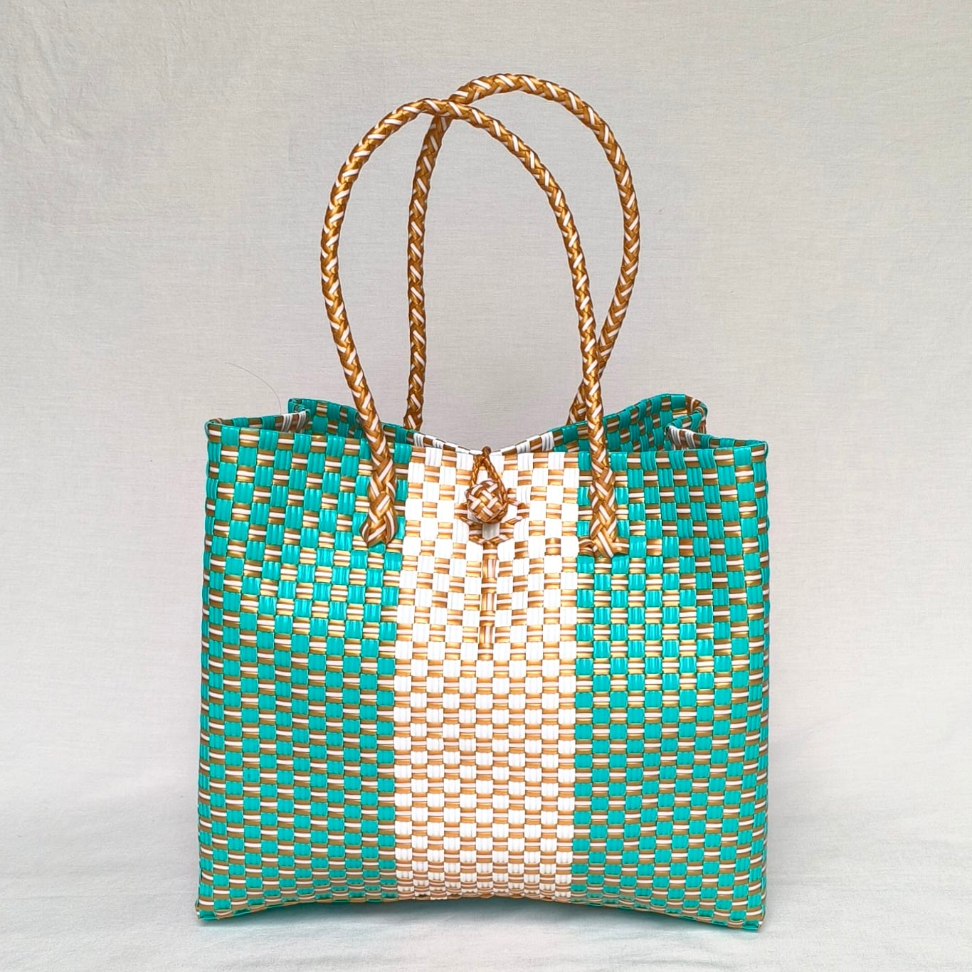 Laguna Tote – Tourquoise Green Recycled Turtle Tote from Pastel Collection