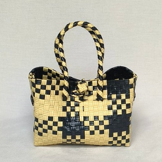 Gingham Mocha Turtle Tote - from the Pastel Collection