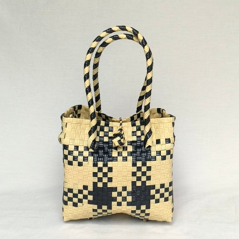 Gingham Mocha Turtle Tote - from the Pastel Collection