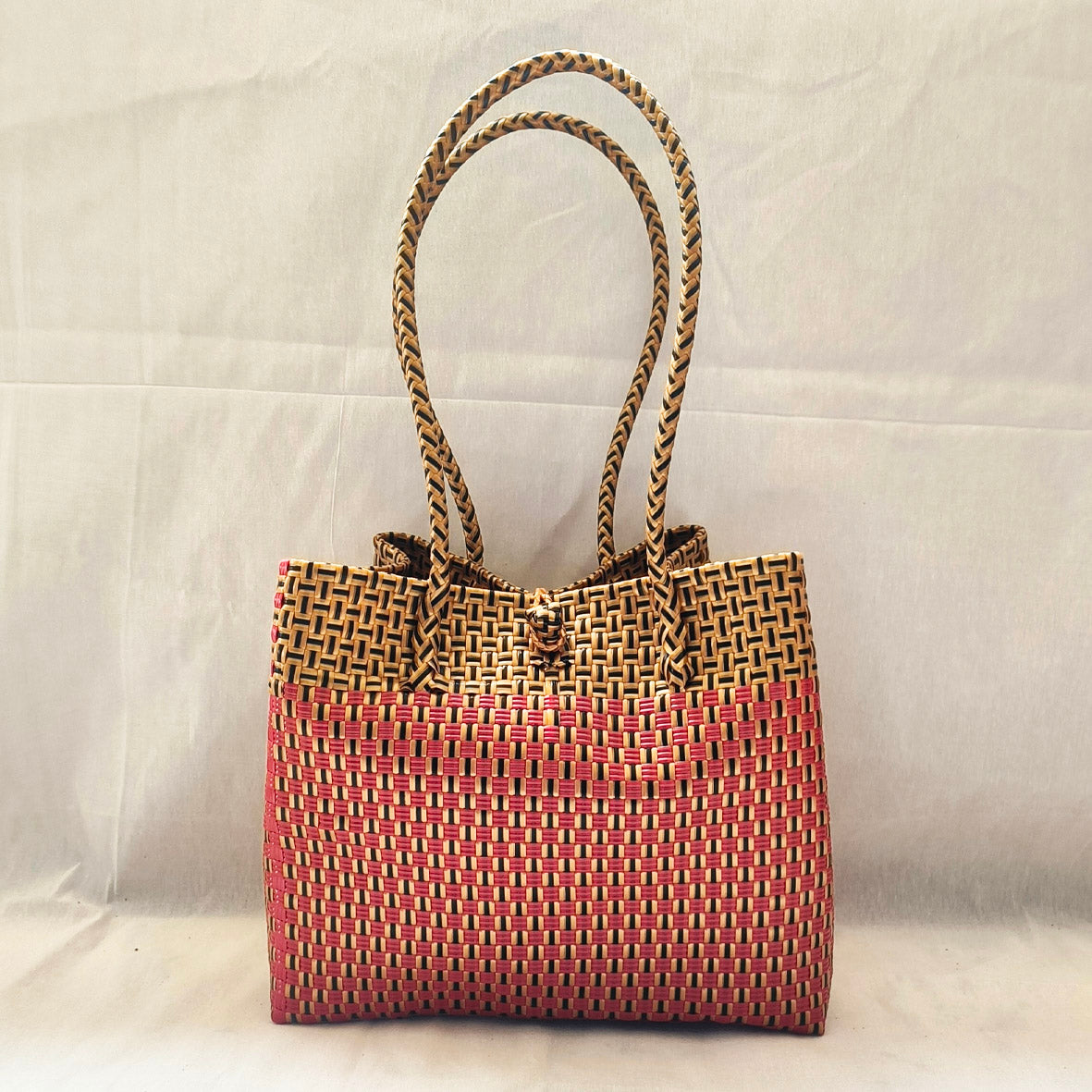 Sangria Tote – Red & Gold Recycled Bag from the Chic Collection