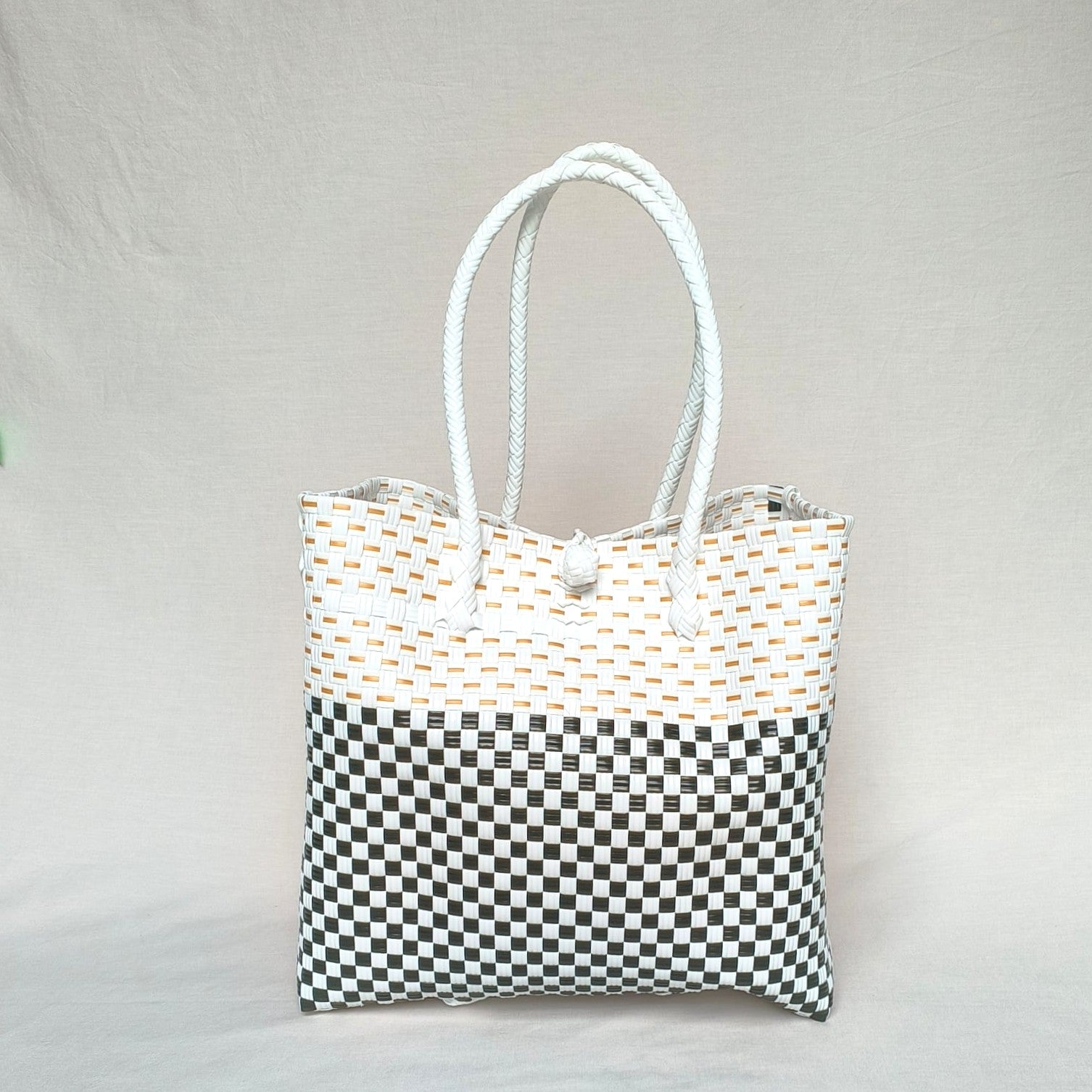 Chequered Tote – Recycled Turtle Tote from Pastel Collection