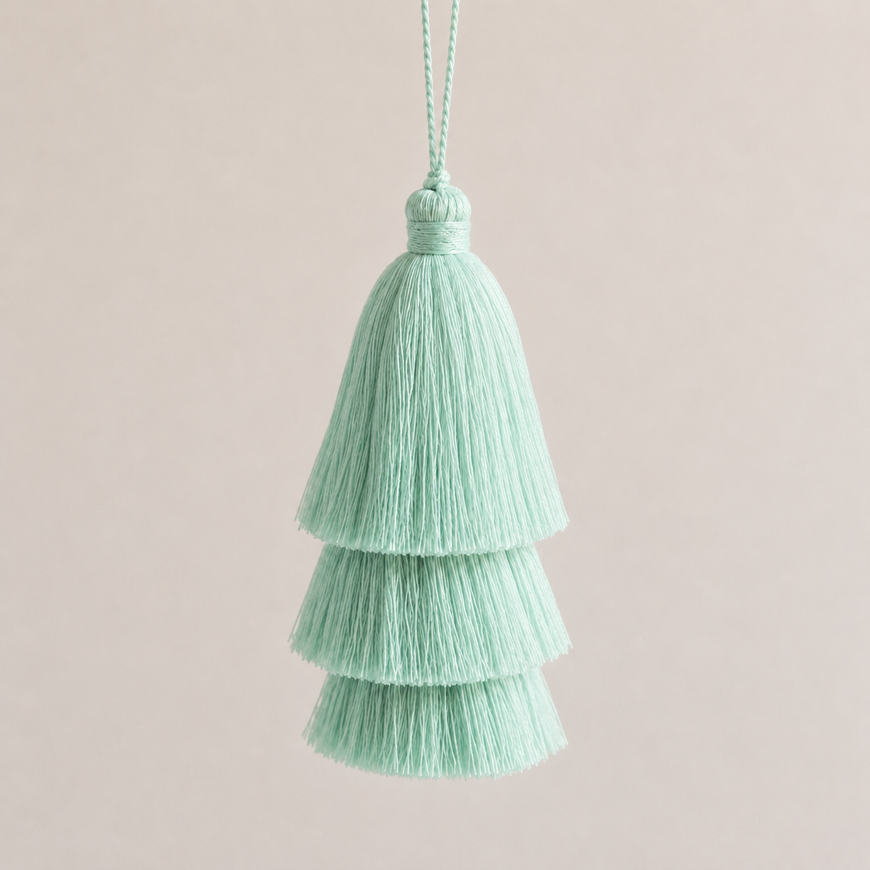 MINT TRIPLE TASSEL TOTEM